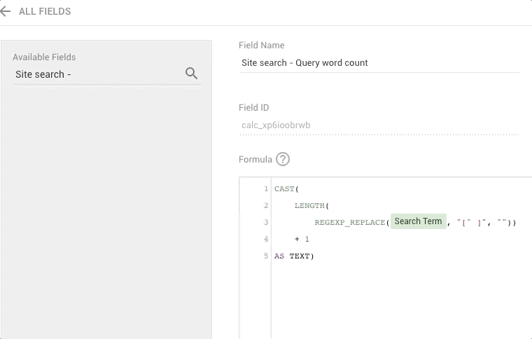 đếm số lượng từ tạo các truy vấn tìm kiếm